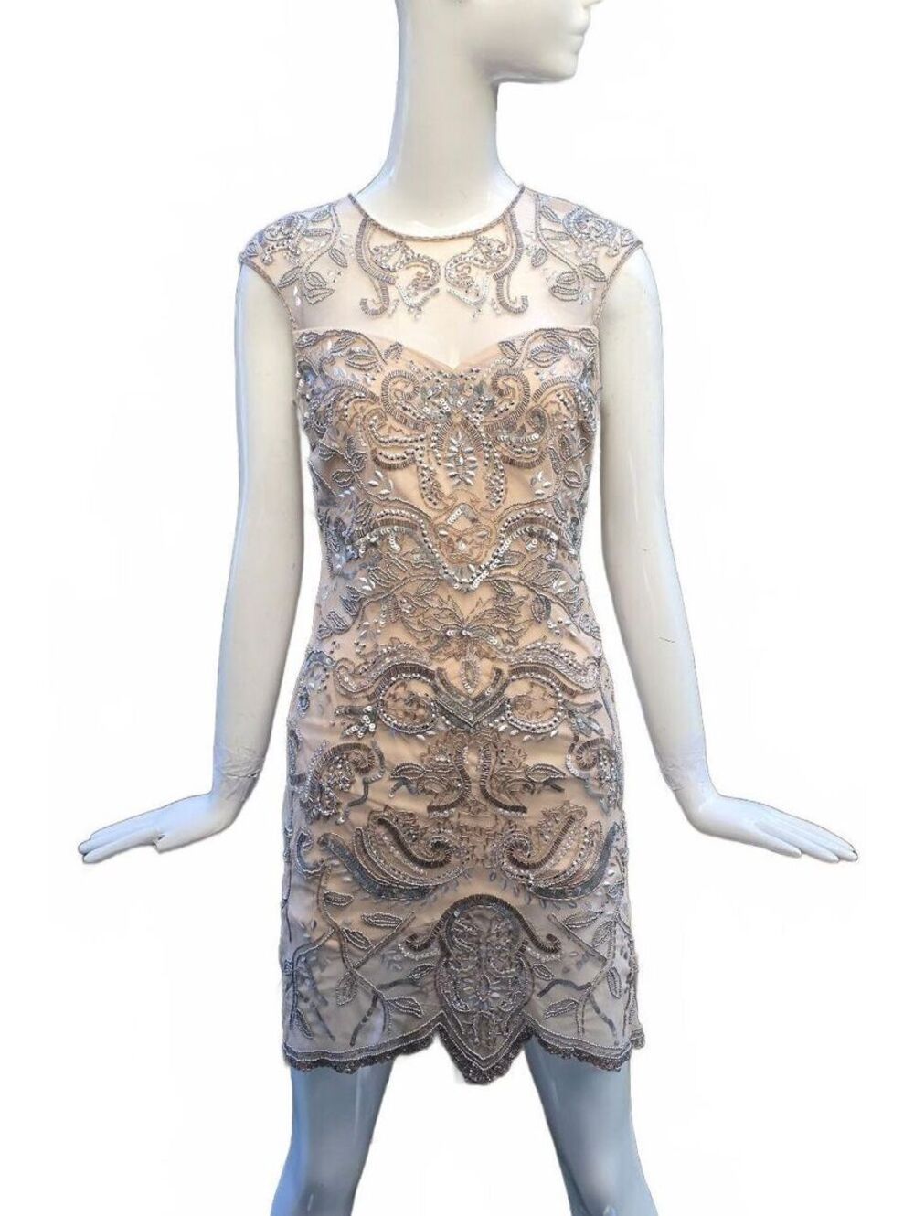 Miss Selfridge Beaded Gatsby Flapper Dress 1920s Halloween Costume Size 6
